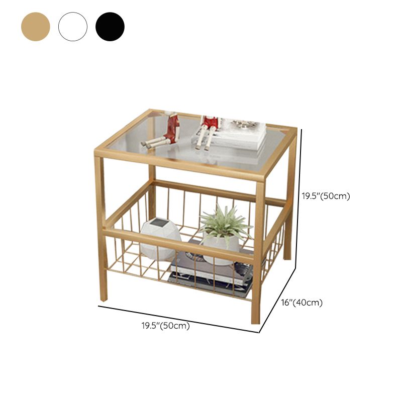 Open Storage Bed Nightstand Contemporary Night Table for Bedroom