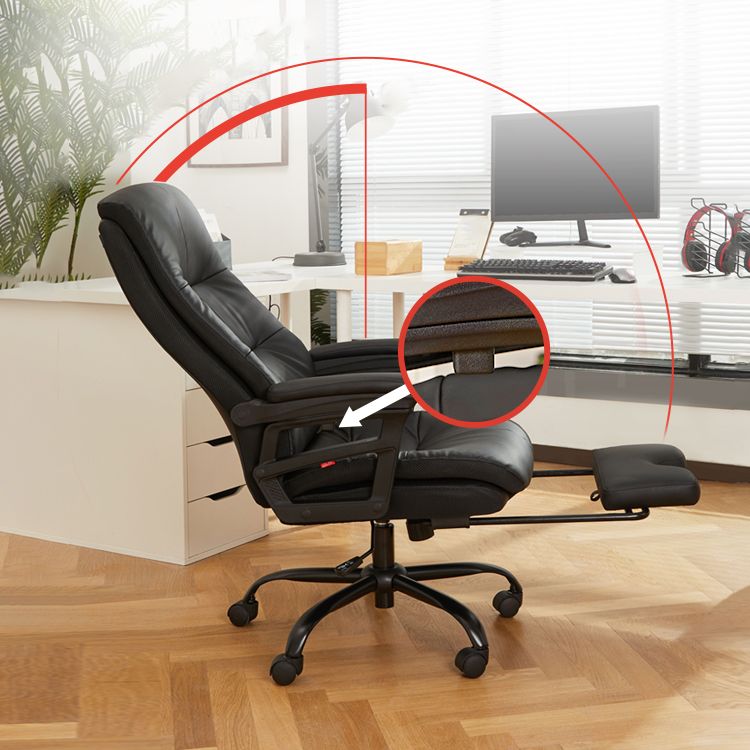 Padded Arms Office Chair Tilt Mechanism No Distressing Ergonomic Slide Chair