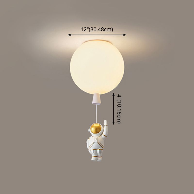 1 Light Moon Hanging Lamp Cartoon Acrylic Down Lighting Pendant for Children Bedroom