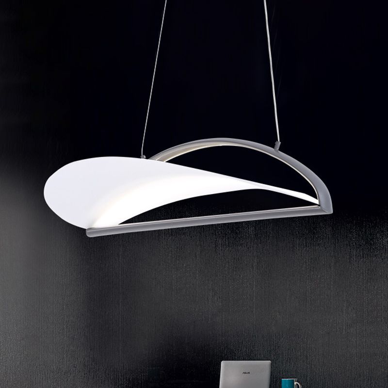 Grey/White Ultra Thin Ceiling Light Fixture Minimalist LED Acrylic Pendant Lamp, 16.5"/23.5" Wide