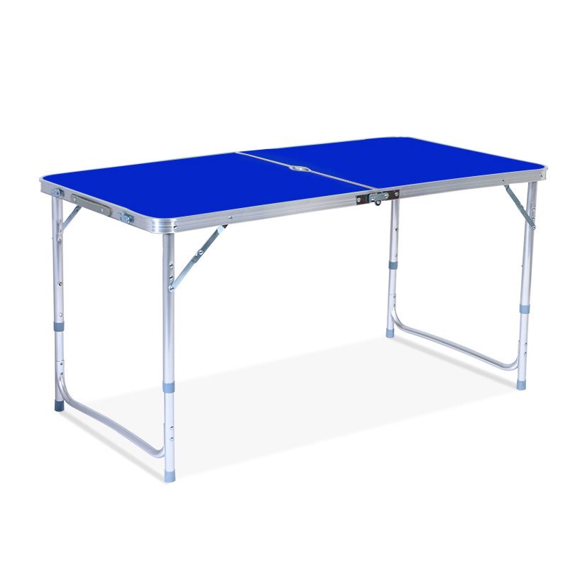 Contemporary Outdoor Table Rectangle Folding Table with Metal Base