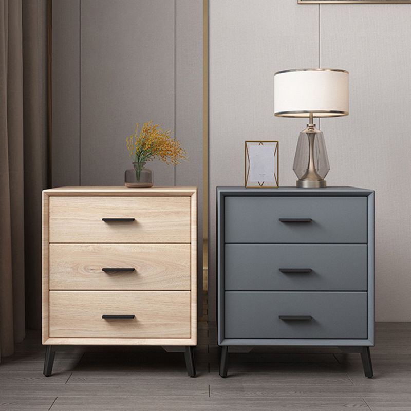 Modern Pine Night Table Drawer Storage Nightstand with Legs for Bedroom