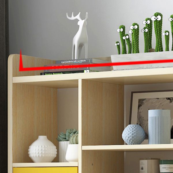 Modern Engineered Wood Bookshelf Standard Book Shelf for Home