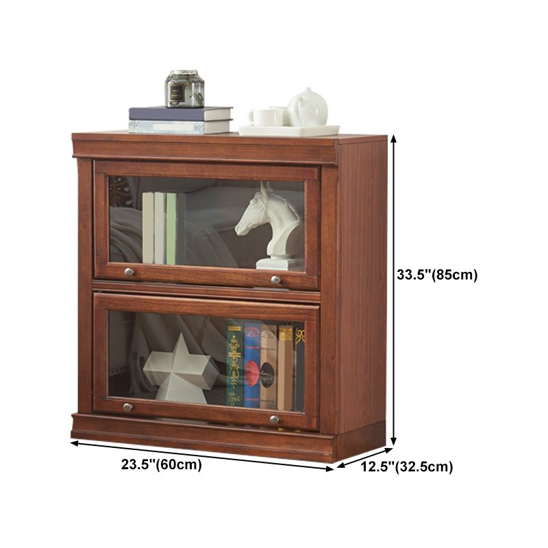 Wooden Closed Back Standard Bookcase Contemporary Cabinet Included Bookshelf