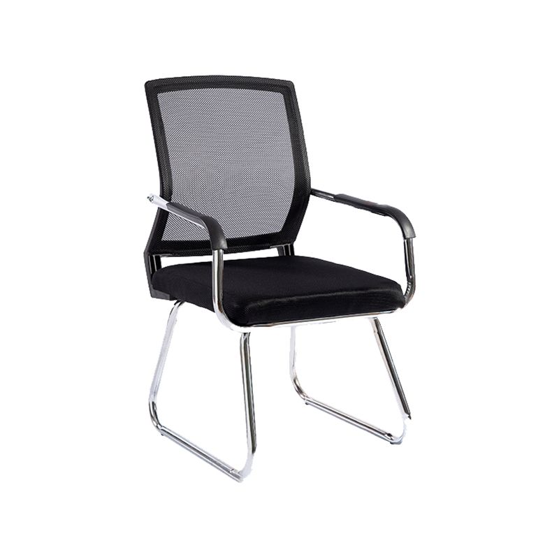 Metal Base Contemporary Arm Office Chair Mid-Back Conference Chair