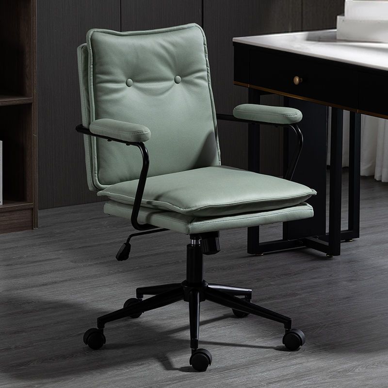 Swivel Computer Desk Chair with Padded Arms Black Frame Modern Office Chair