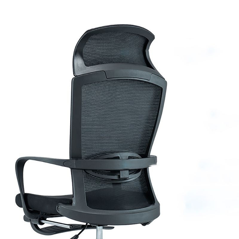 Modern High Back Desk Chair Swivel Mesh Chair with Fixed Arms