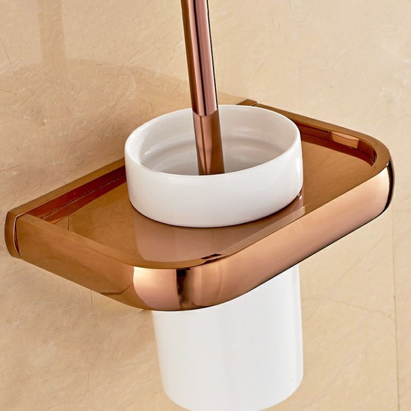 5-Piece Vintage Bathroom Accessory Set Brass Bath Hardware Set