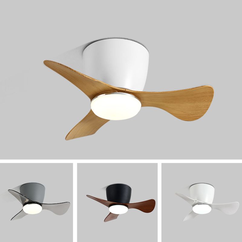 Fan Shape Metal Ceiling Fans Modern 1-Light Ceiling Fan Lamp Fixture