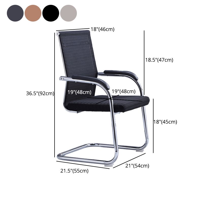 Modern Black and Orange Steel Desk Chair with Mid and High Back Home Office Chair