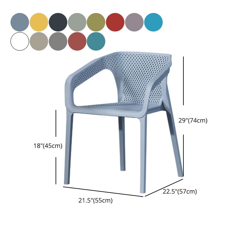 Plastic Contemporary Arm Chair Kitchen Dining Room Crossback Chair