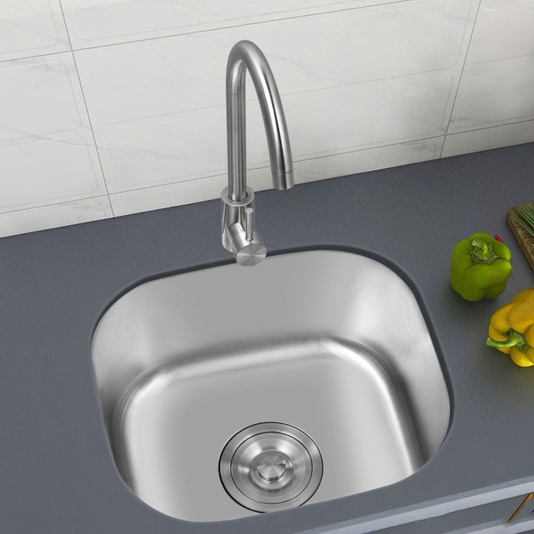 Contemporary Style Kitchen Sink Stainless Steel Undermount Kitchen Sink