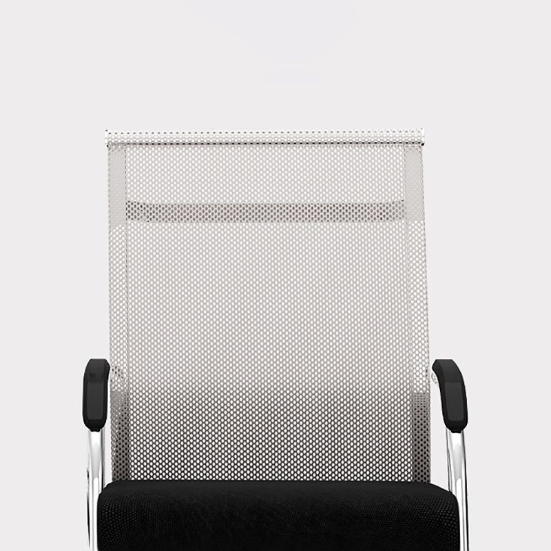 Modern Office Chair Mesh Ergonomic Chair Mid-Back Chair in Black