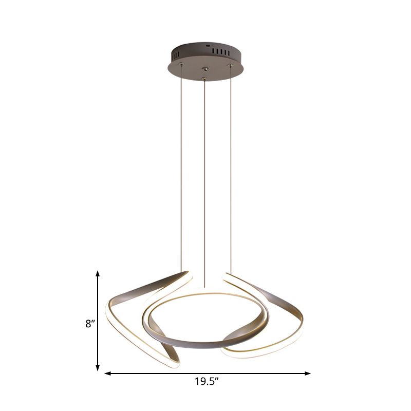 3/5/6 Lumières Chandelier de salle à manger avec onde