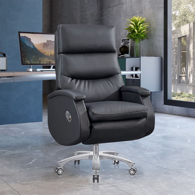 Modern Desk Chair Leather Computer Chair High-Back Chair with Wheels