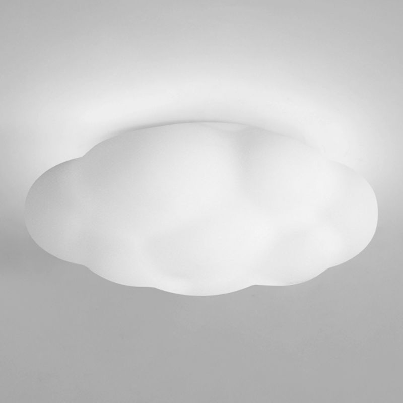 Modern Metal Flush Mount Cloud Shape LED Ceiling Light with Plastic Shade for Bedroom