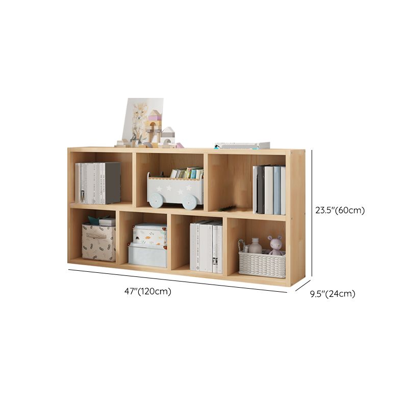 Modern Solid Wood Bookshelf Closed Back Bookcase with Shelves