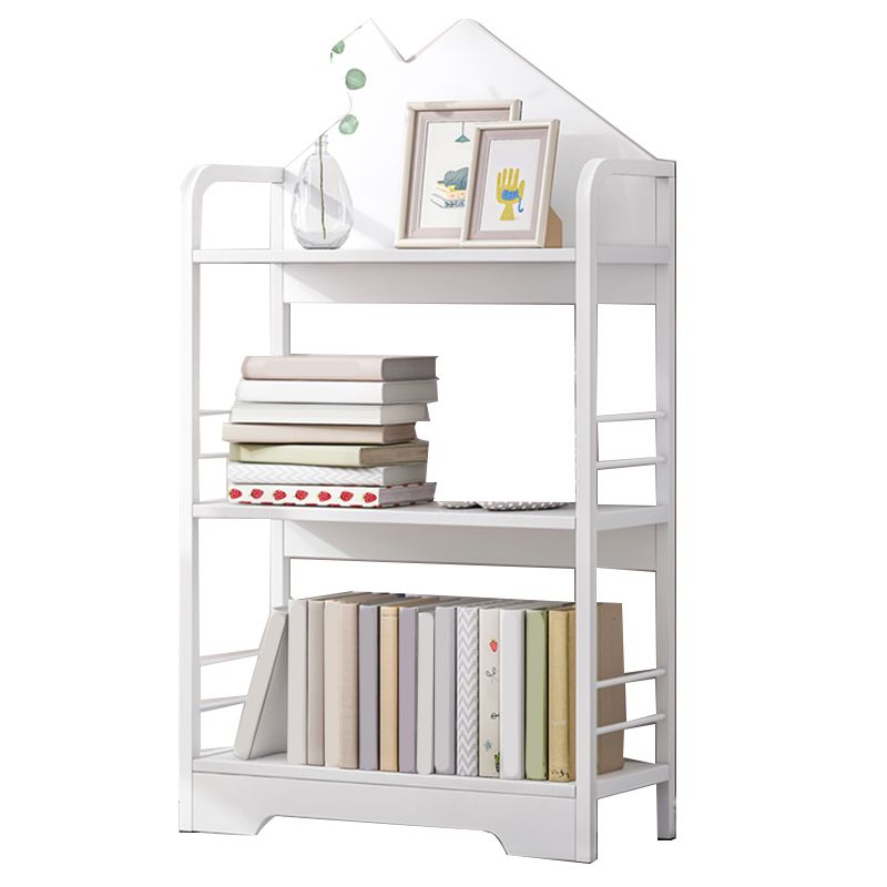 Contemporary Freestanding Book Organizer Open Back Metal Bookshelf