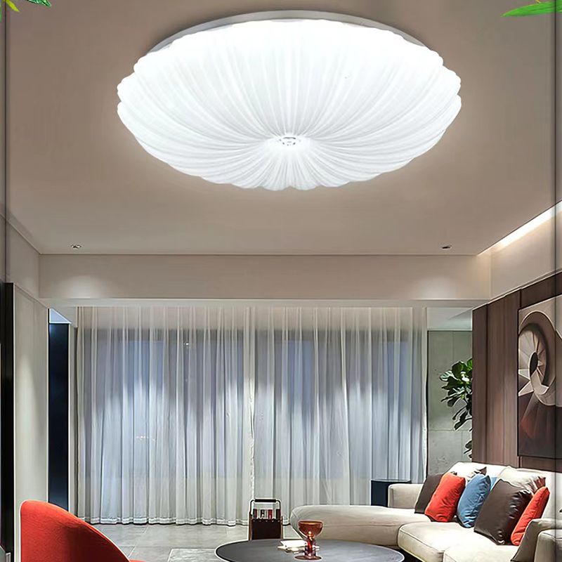 White Flush Mount Lamp Modern Simple Style Flush Mount Ceiling Light for Living Room