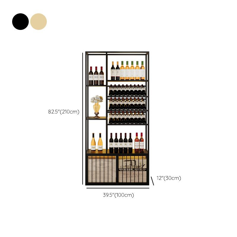 Modern Simple Floor Wine Rack Metal Shelf Wine Holder for Dining Room