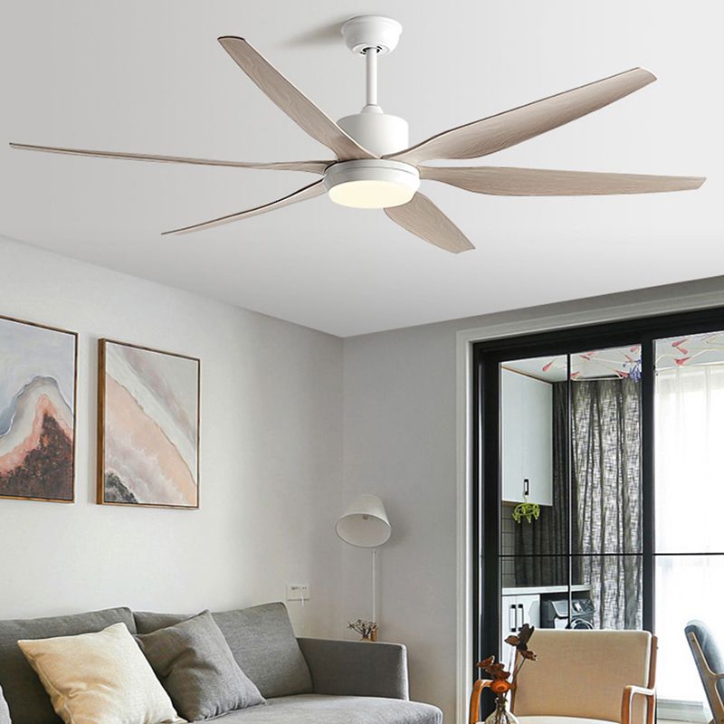 Simple Style LED Ceiling Fan 6-Blade Fan Lighting for Dining Room