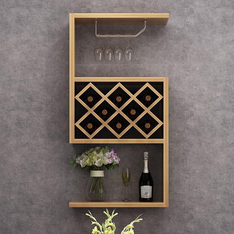 Wood Wall Mounted Modern Wine Rack 9"Wx42"H Wine Rack for Kitchen