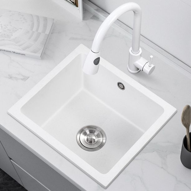 Quartz Kitchen Sink Single Bowl Kitchen Sink with with Drain Assembly