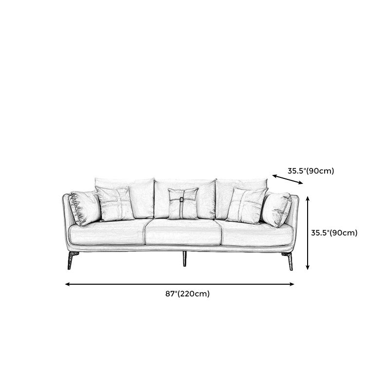 Urban Faux Leather Square Arm Sofa/Sectional for Apartment, Living Room