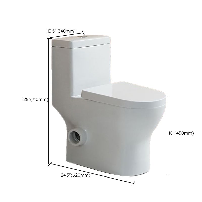 Contemporary Floor Mount Flush Toilet White Urine Toilet for Bathroom