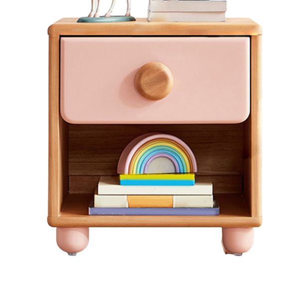 Modern Kids Bedside Table Solid Wood Kids Nightstand with Drawers