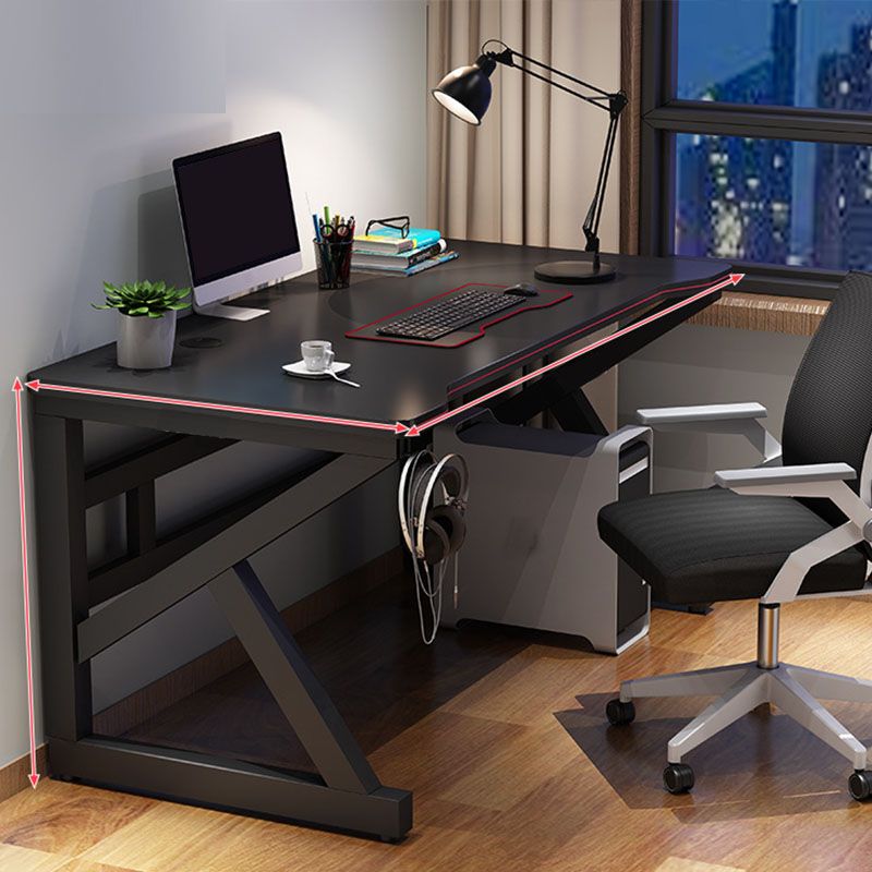 Contemporary Rectangular Computer Desk 30" Height Trestle Office Desk