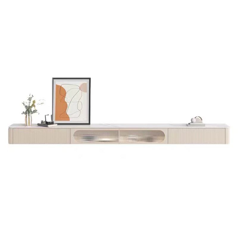 Contemporary TV Media Console Floating TV Console with Drawers