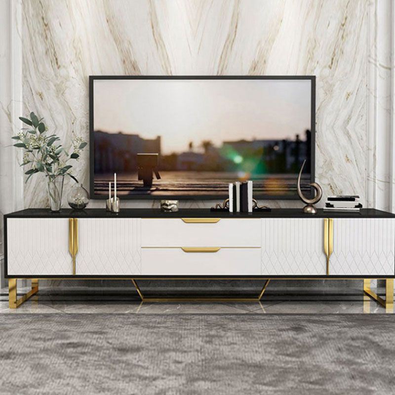 Wooden Media Console Contemporary TV Stand Console for Living Room