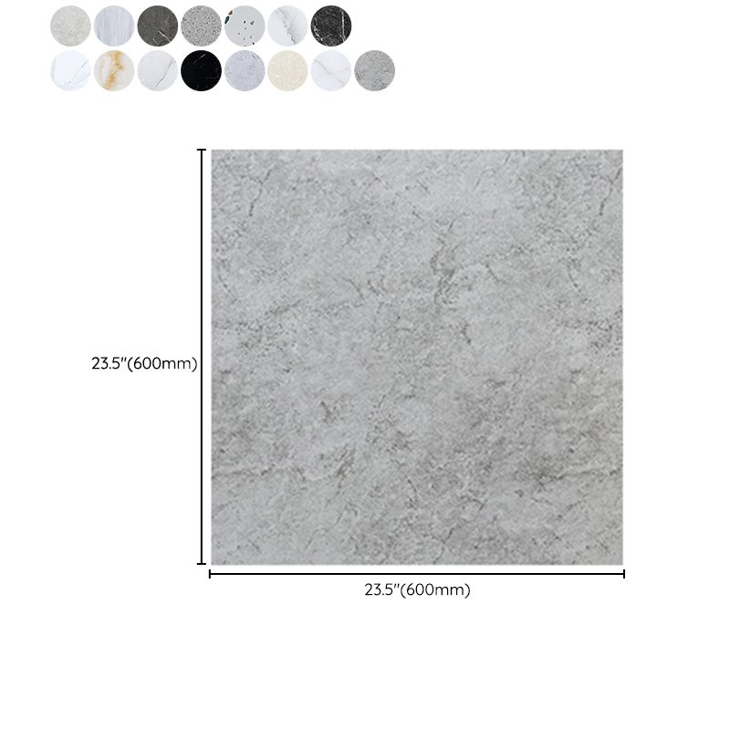 Peel and Stick Vinyl Flooring 23.6"x23.6" x2mm Marble Look PVC Flooring