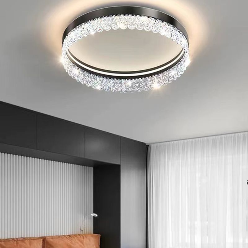 Crystal Geometric Flush Light Simplicity 1 Light Flush Ceiling Light Fixtures