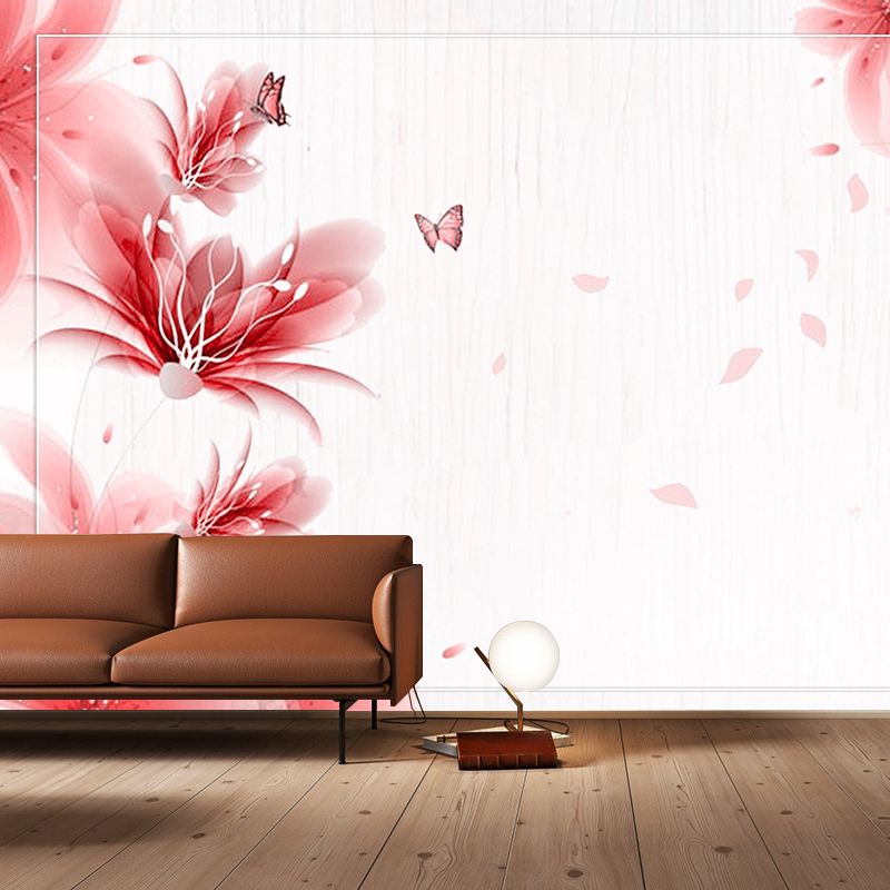 Illustration Stain Resistant Mural Wallpaper Plant Decoration Living Room Wall Mural