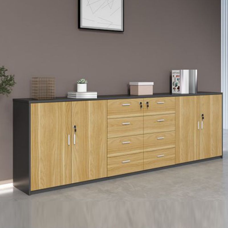 Traditional Wood Cabinet Locking Drawers and Storage File Cabinet