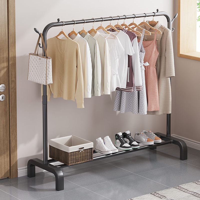 Contemporary Metal Coat Rack Storage Shelving Coat Rack with Coat Hooks