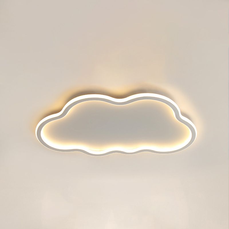 Modern Simplicity LED Flush Mount Silicone Cloud Shape Ceiling Light for Bedroom