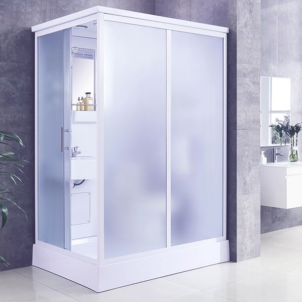 Modern Frosted Shower Stall Rectangle Tempered Shower Stall for Bathroom