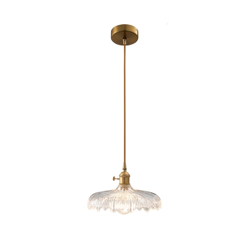 Scalloped Shade Single Head Pendant Light in Industrial Style for Kitchen Restaurant