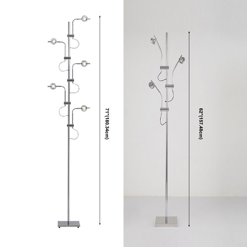 Chromkreise Bodenlicht dekorative Metall -LED -Sonnenuntergangslampe für Wohnzimmer