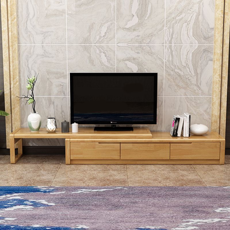 Modern Wood TV Console Open Storage TV Media Stand for Living Room