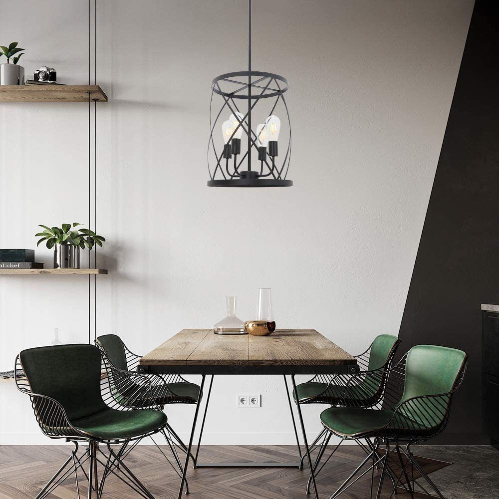 Industrial Style Chandelier Lighting Fixture 4 Head Chandelier Pendant Light for Sitting Room