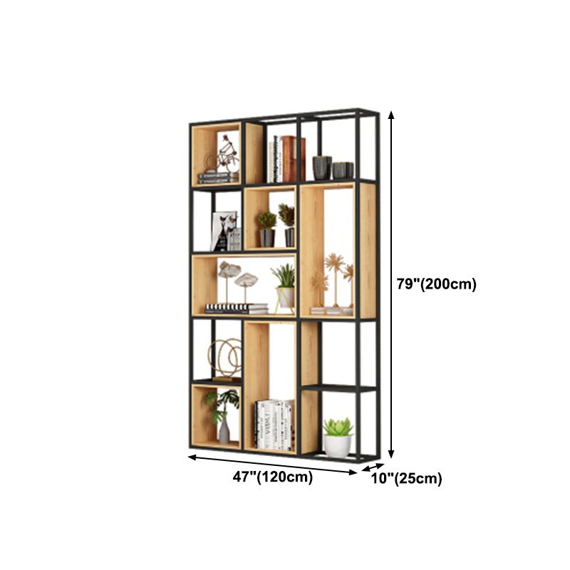 9.84"W Bookshelf Industrial Style Open Back Bookcase for Home and Office