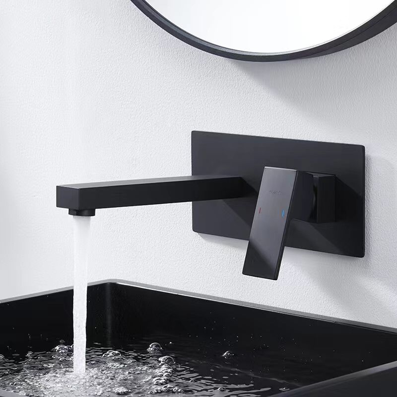 Modern Tub Faucet One Handle Copper Wall Mounted Bath Faucet Trim