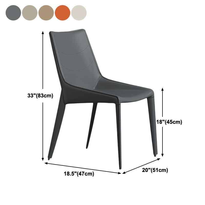 Contemporary Style Metal Chairs Dining Armless Chairs for Kitchen