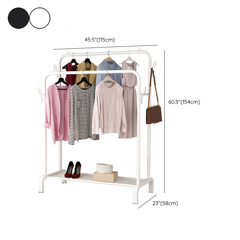 Modern Style Metallic Coat Rack Free Standing Hooks Design Coat Rack with Shelf