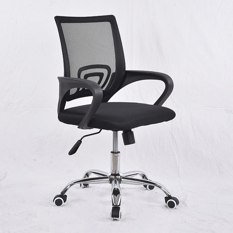 Contemporary Tilt Mechanism Microfiber Chair Task Mid-Back Arm Chair