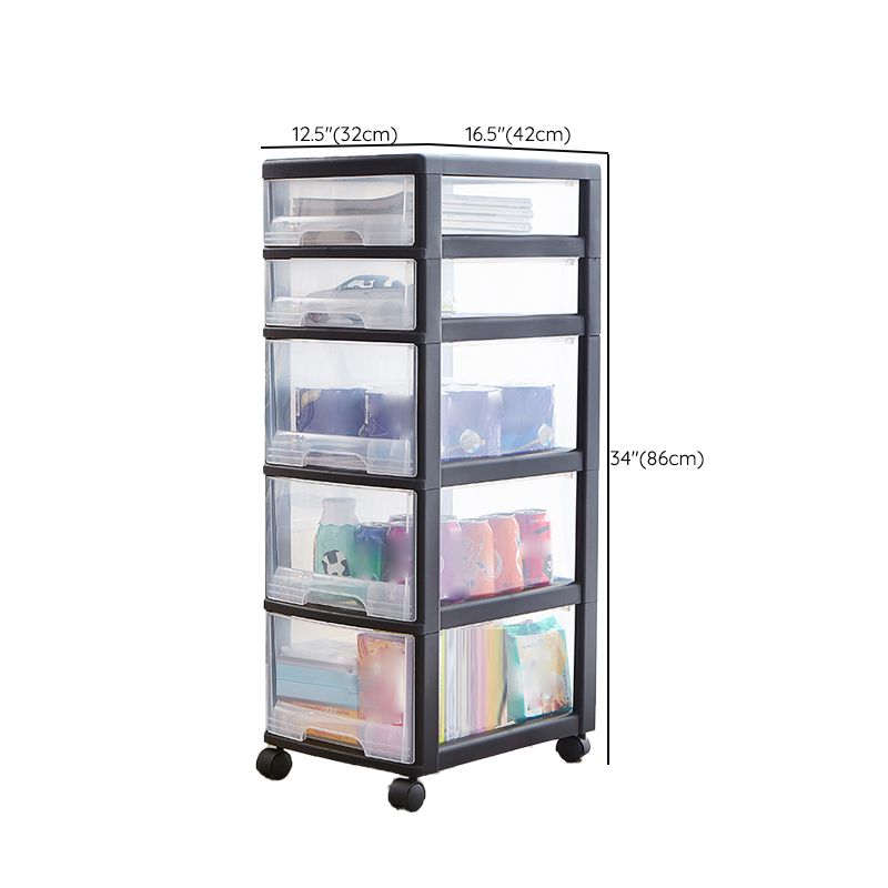 Modern Plastic Movable File Cabinet Drawers Storage File Cabinet for Office